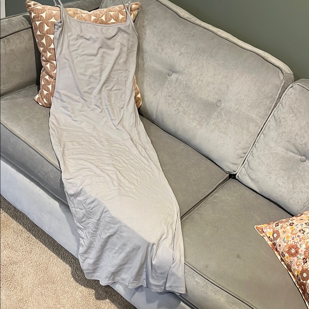 Elegant Gray Slip Dress